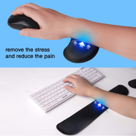 Wrist rest pad with anti slip gel