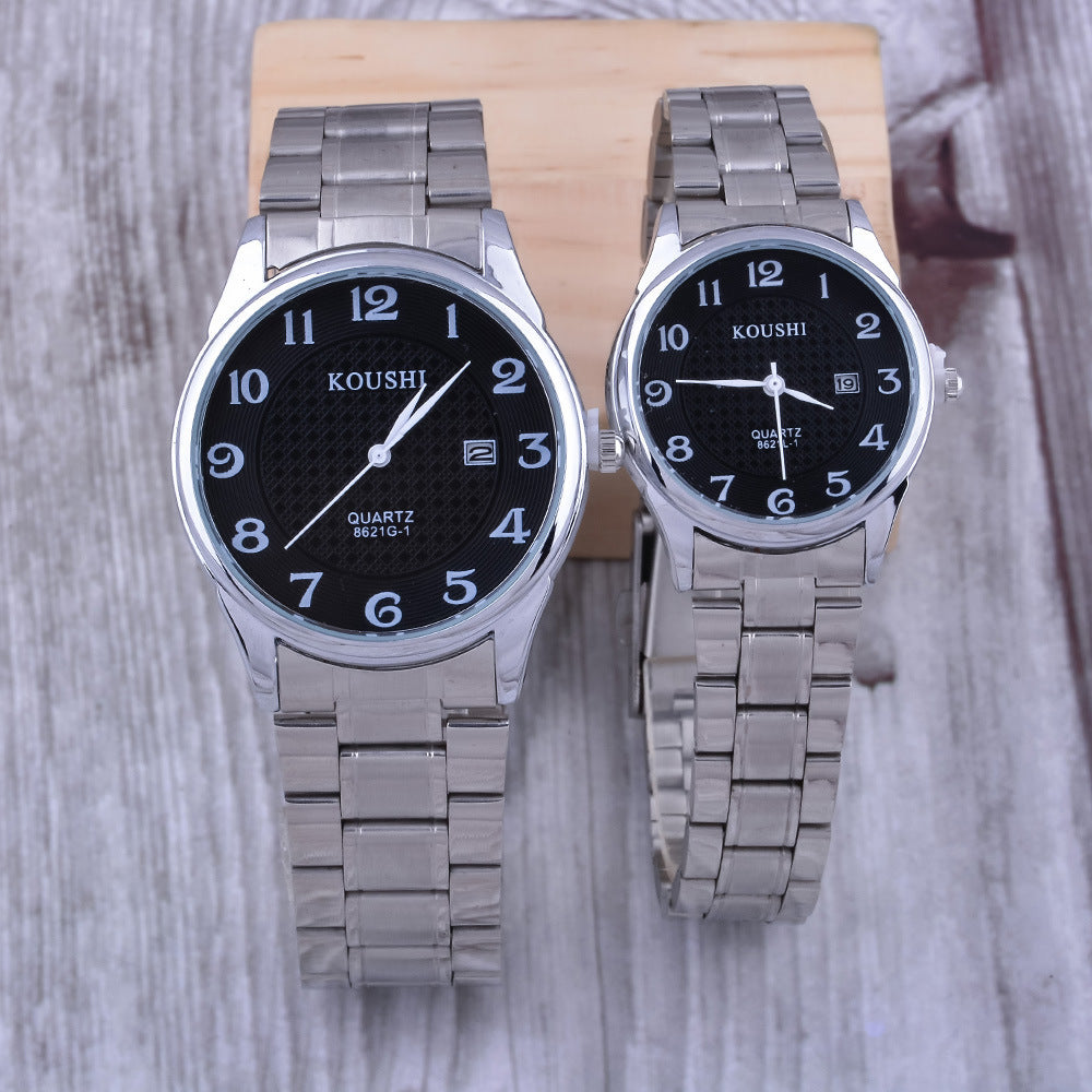 Couple’s matching watch and wallet gift set