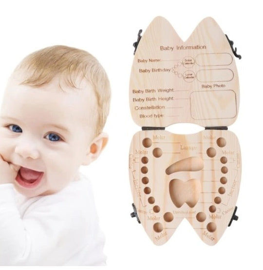 Wooden box for baby tooth