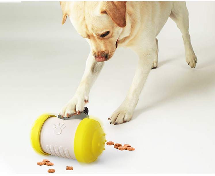Treat leaking toy with wheel for pets