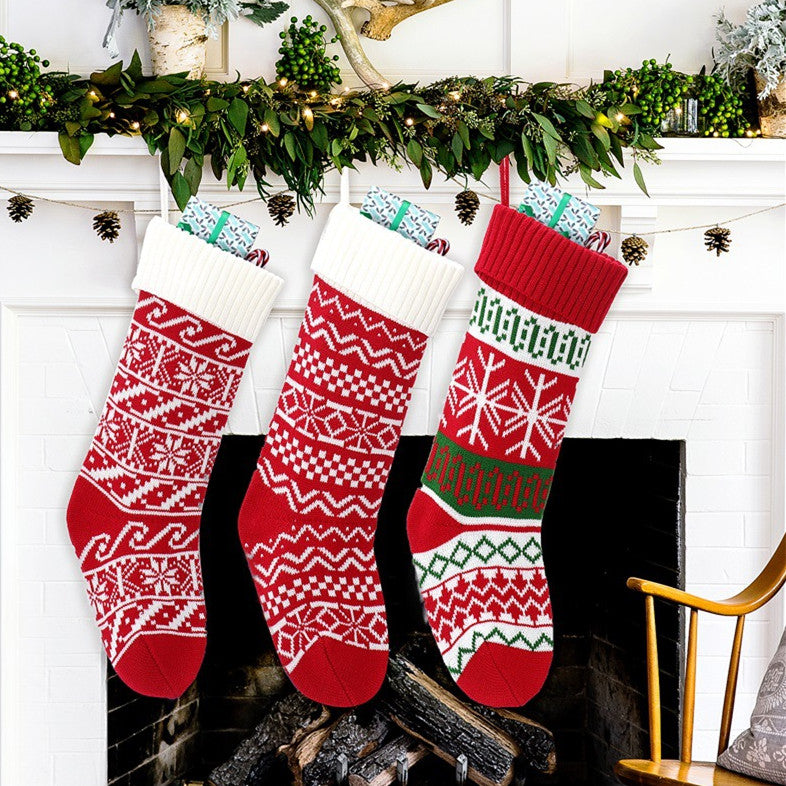 Christmas decorations wool socks