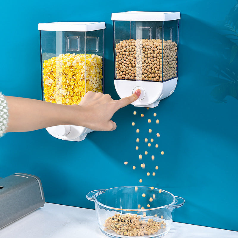 Food storage dispenser with easy press