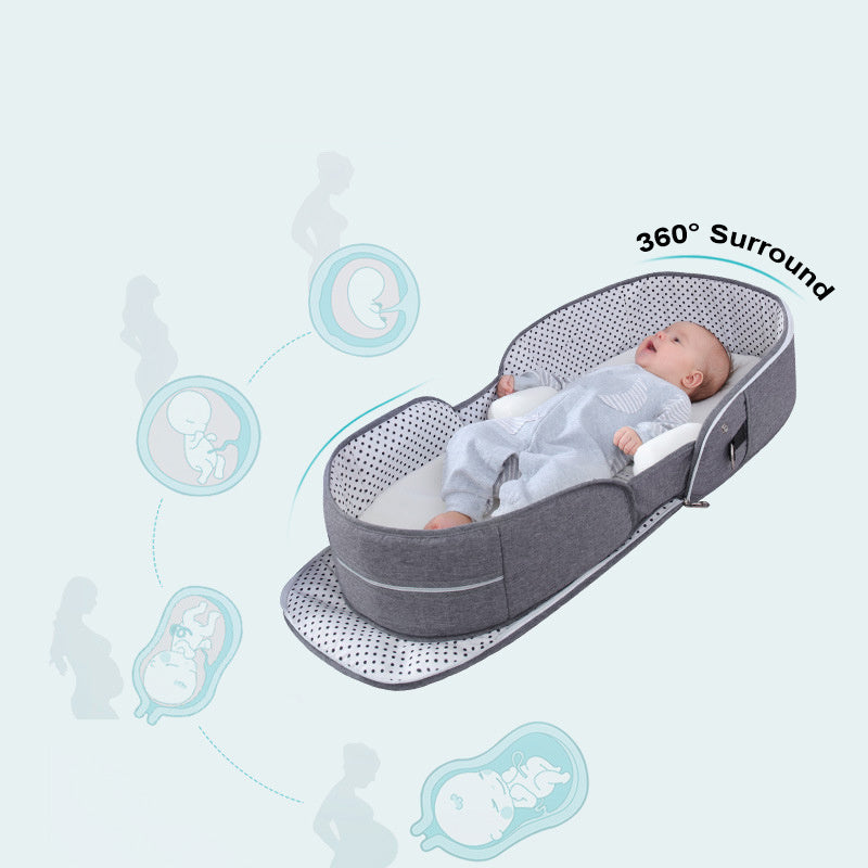 Folding baby crib
