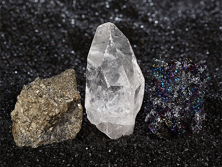 Crystal mineral rock collection set