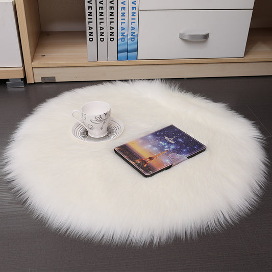 Round plush carpets