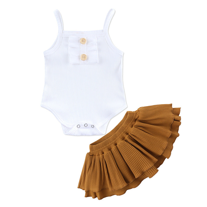 Baby girl summer romper set