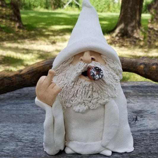 Garden Ornament gnome with cigar