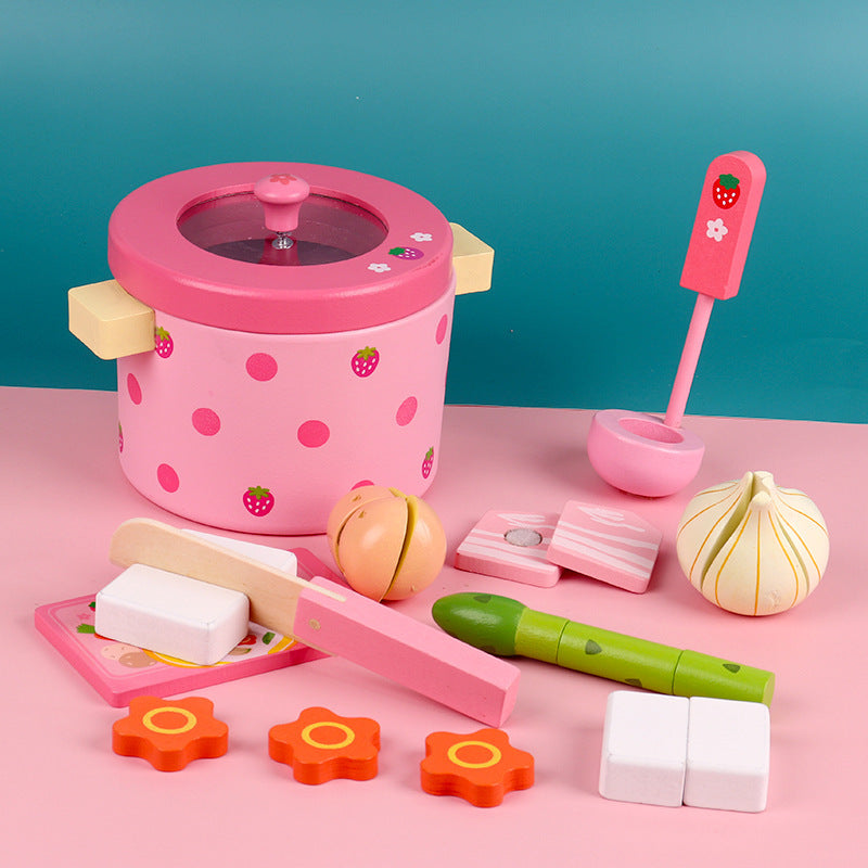 Wooden dessert pretend play set