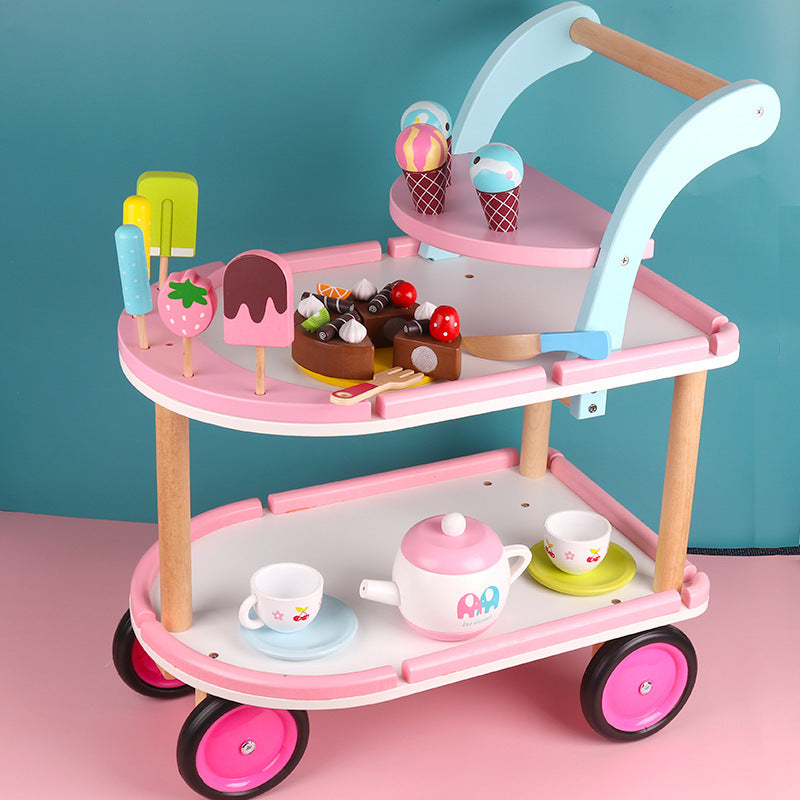 Wooden dessert pretend play set