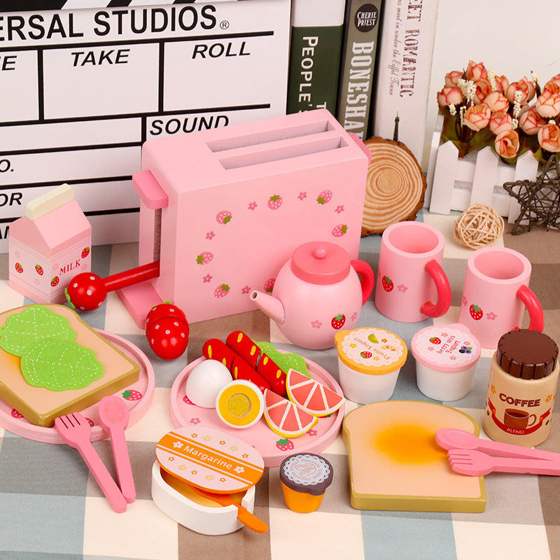 Wooden dessert pretend play set