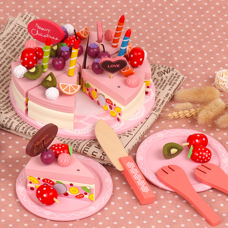 Wooden dessert pretend play set