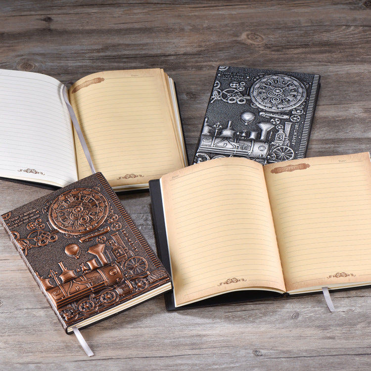 Notepad diary retro style 3D embossed