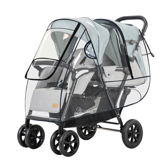 Rainproof cover for twin stroller