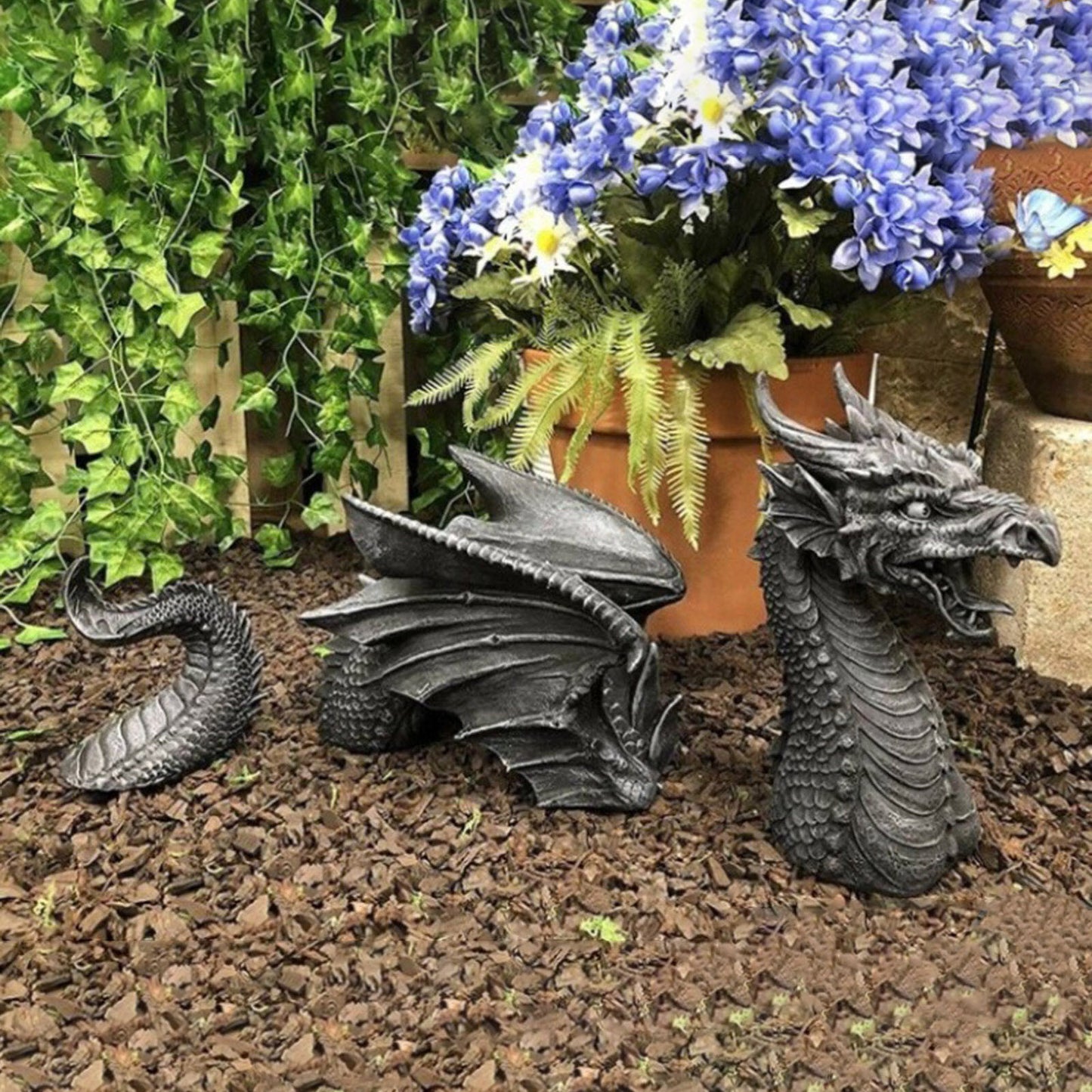 Lawn statue large Dragon gothic