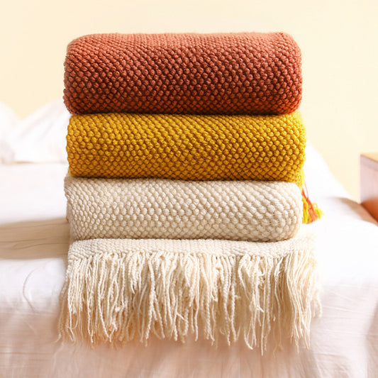 Knitted warm blankets