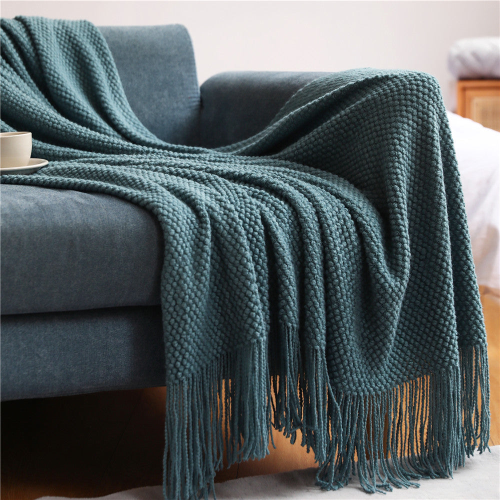 Knitted warm blankets