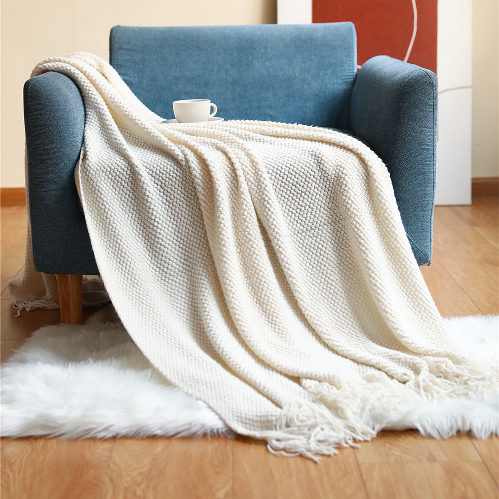 Knitted warm blankets
