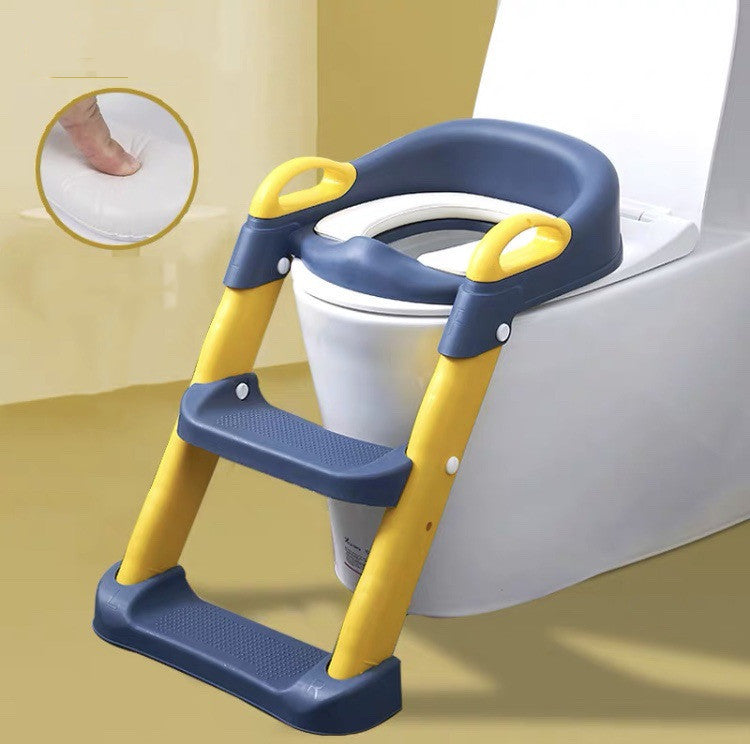 Toilet seat with stairs for children
