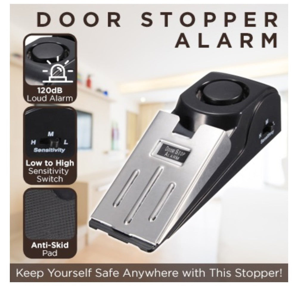 Anti-theft door stop alarm