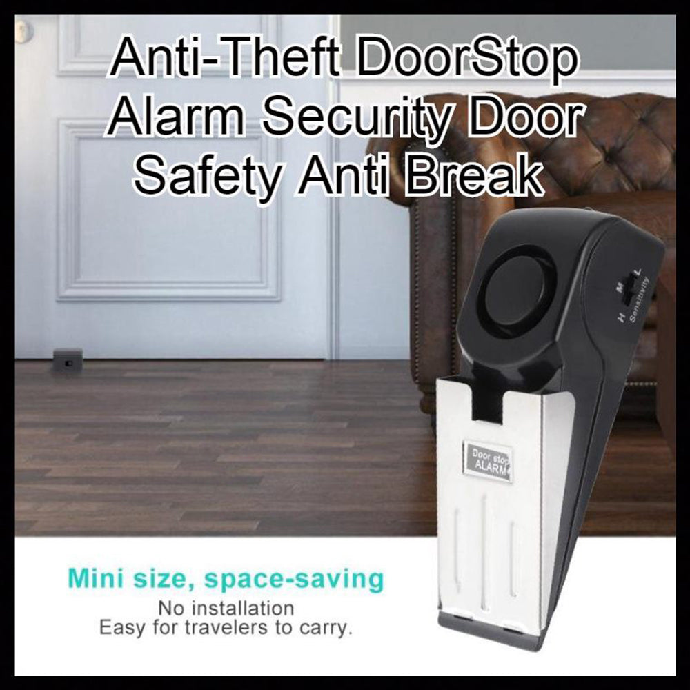 Anti-theft door stop alarm