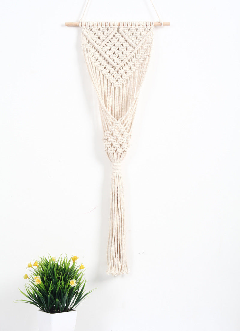 Handmade woven net basket for flowers