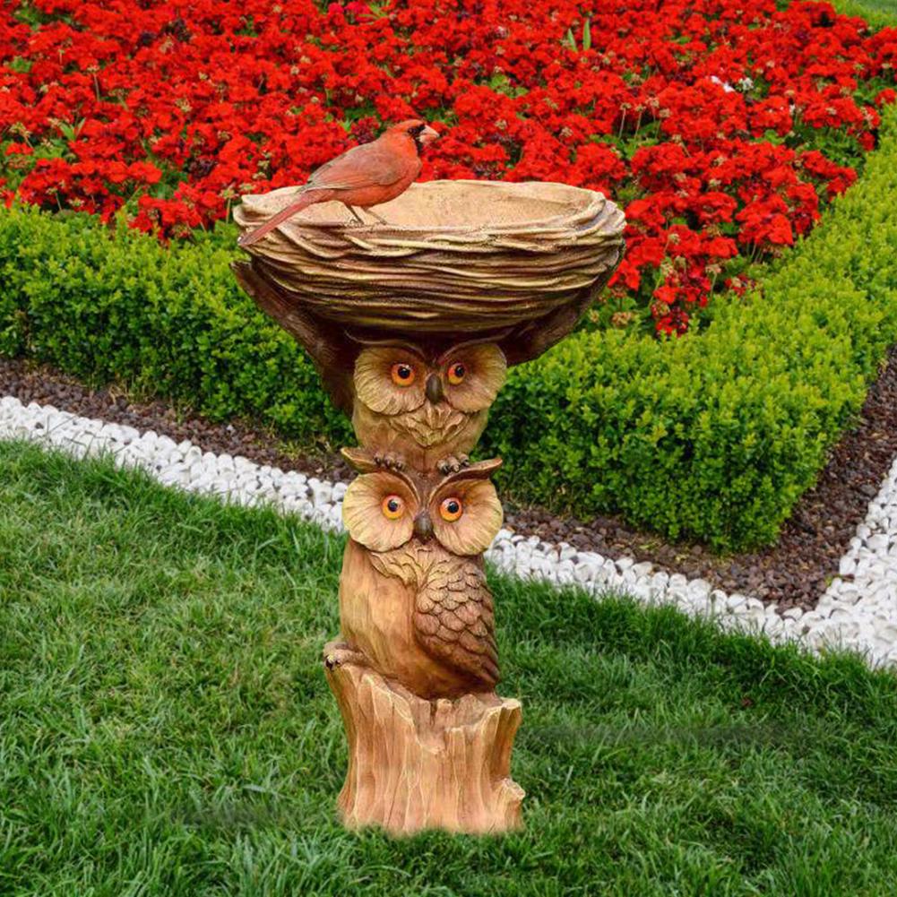 Garden decoration with birdbath