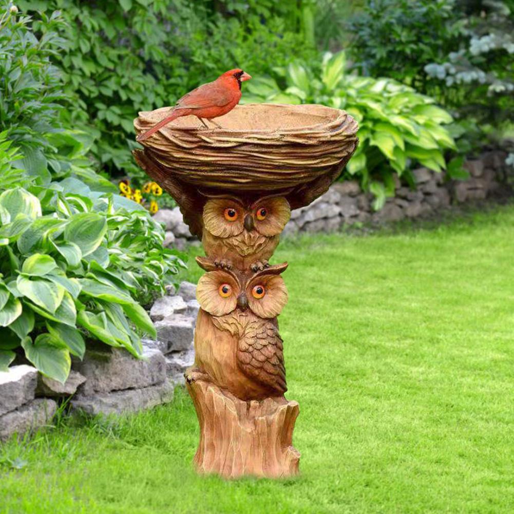 Garden decoration with birdbath