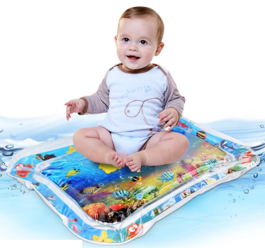 Baba Opblaas Water Mat, Babas Somer Strand Water Mat Patted Pad Water Kussing Vir Babas Kleuters Somer Aktiwiteit Speel Speelgoed Baba Kussings 