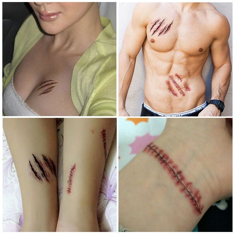 Halloween realistic tattoo stickers