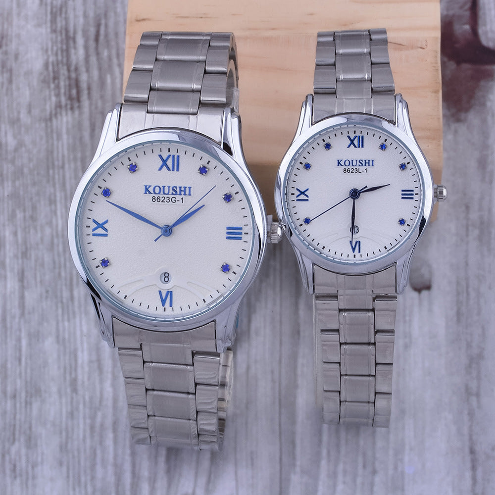 Couple’s matching watch and wallet gift set