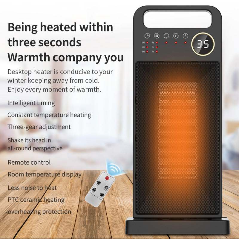 Heater with remote control and touch screen