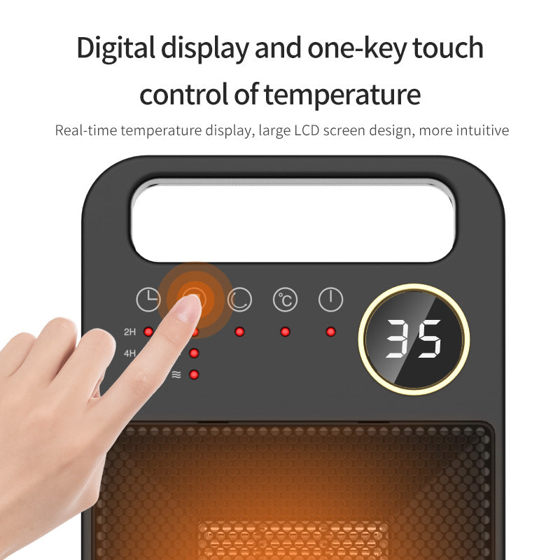 Heater with remote control and touch screen