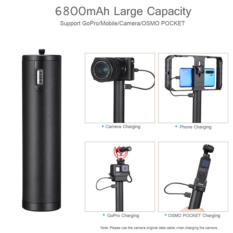 Stadig handle with powerbank for action camera