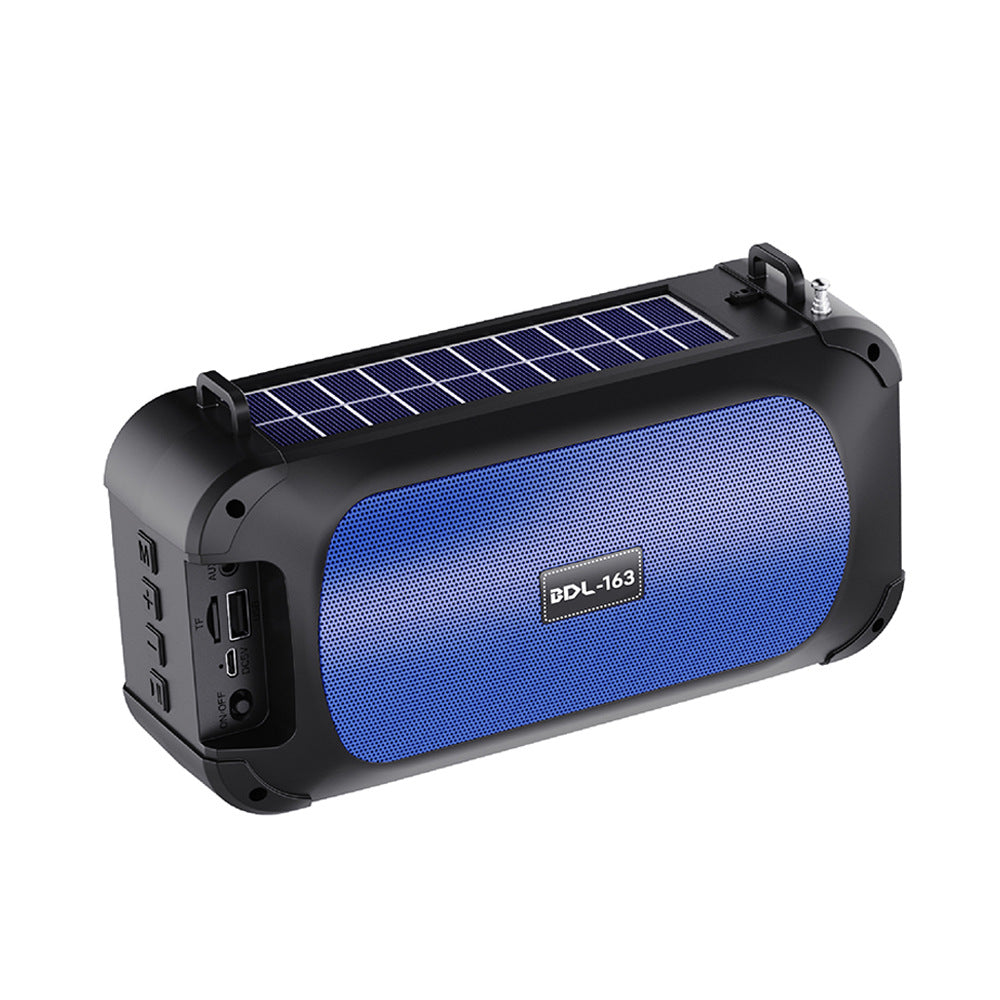 Bluetooth speaker with flashlight and solar