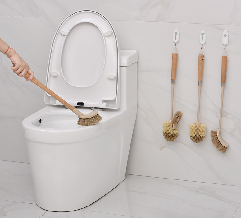 Wooden toilet brush