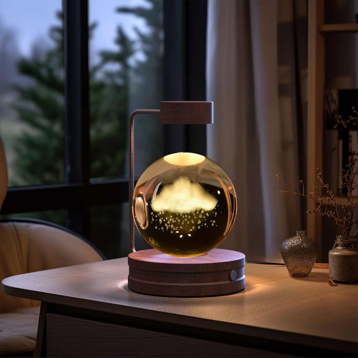 Night lamp crystal ball