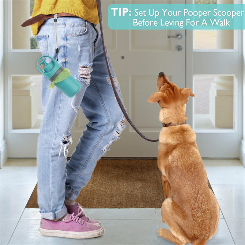 Automatic dog poop scooper with built-in bag dispenser