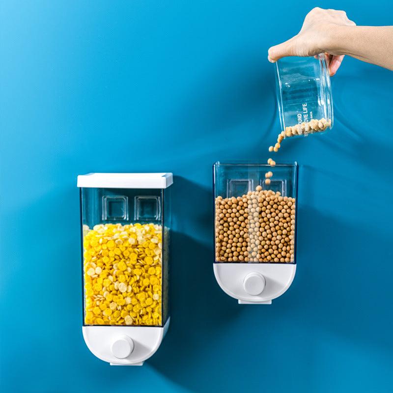 Food storage dispenser with easy press