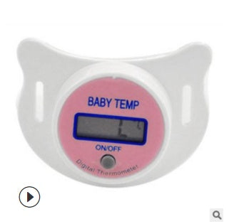 Baby pacifier with digital thermometer