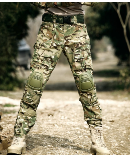 Military pants with knee pads