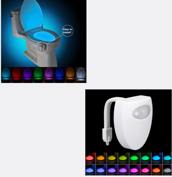 Toilet sensor lights