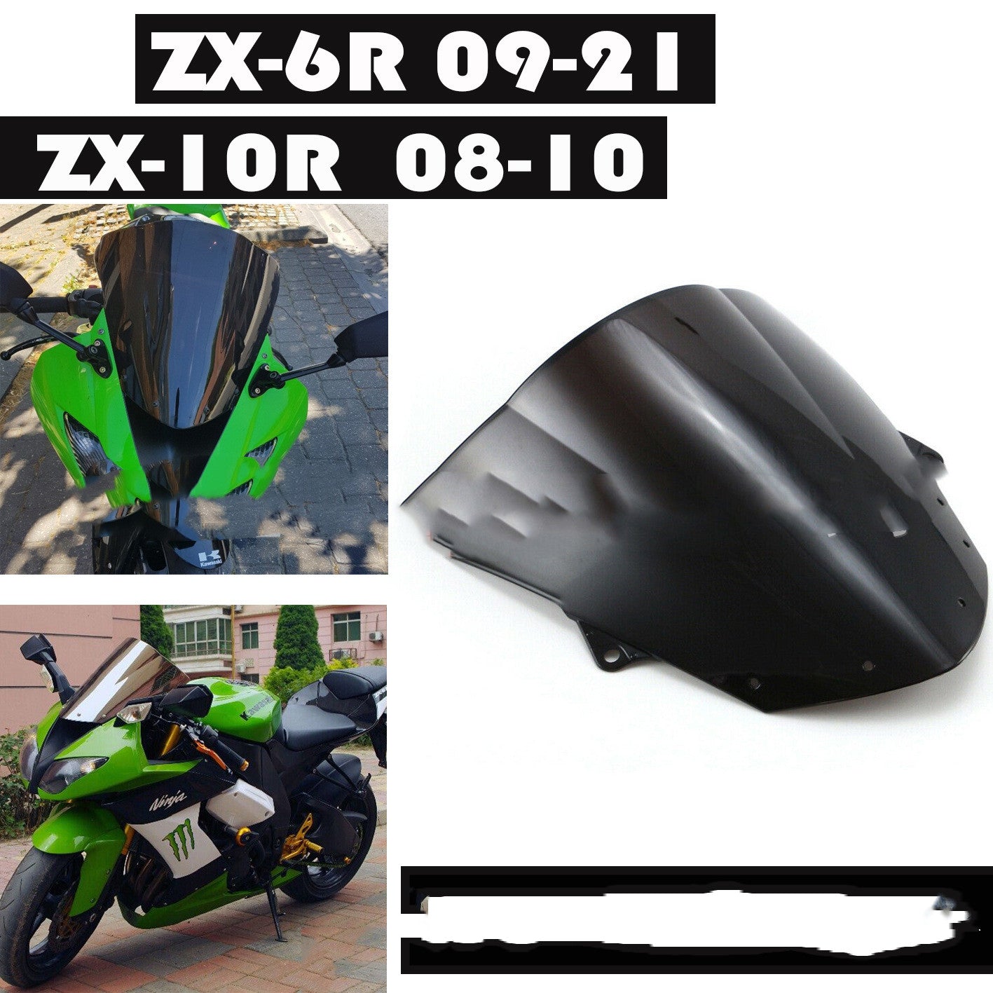 Front windshield for motorcycles