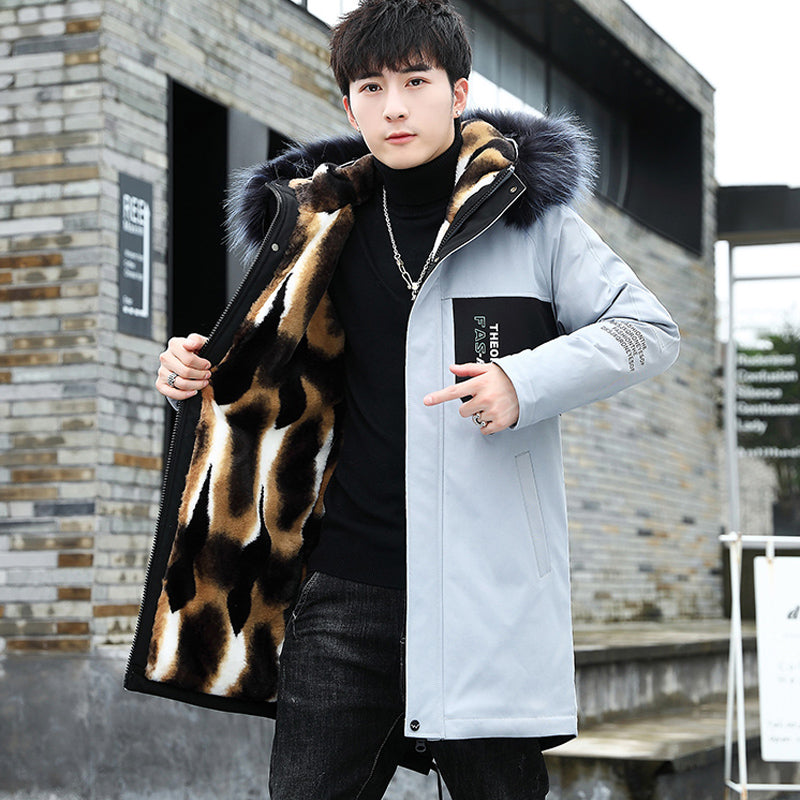 Fashion Simple Plus Velvet Thick Men's Jacket