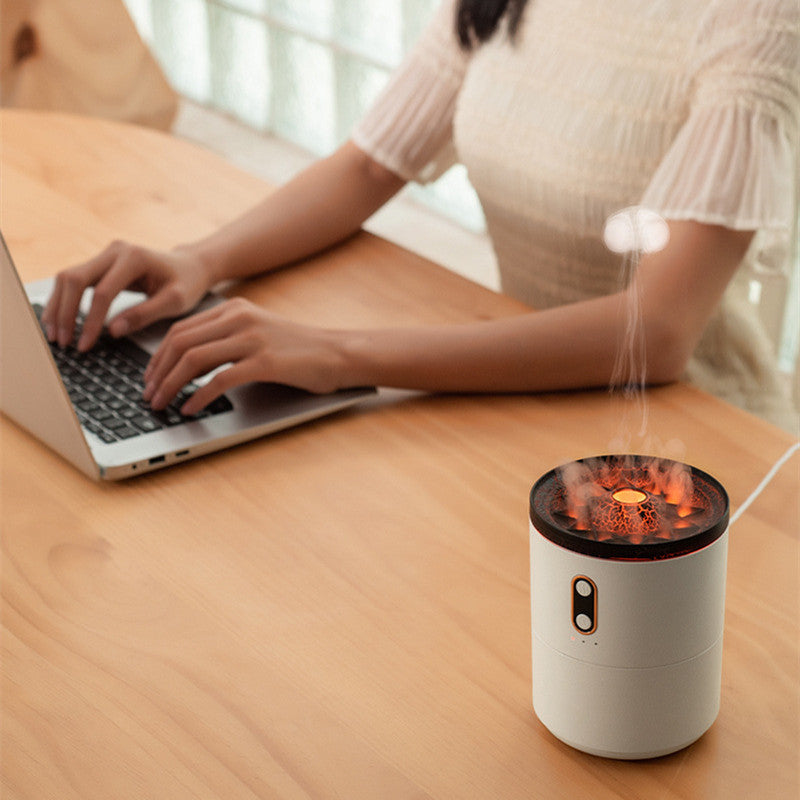 Aroma humidifier volcanic flame