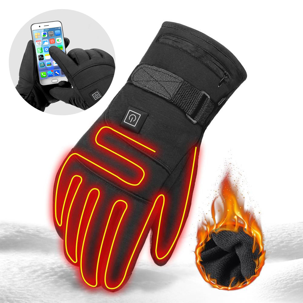 Electric heated gloves with touch screen