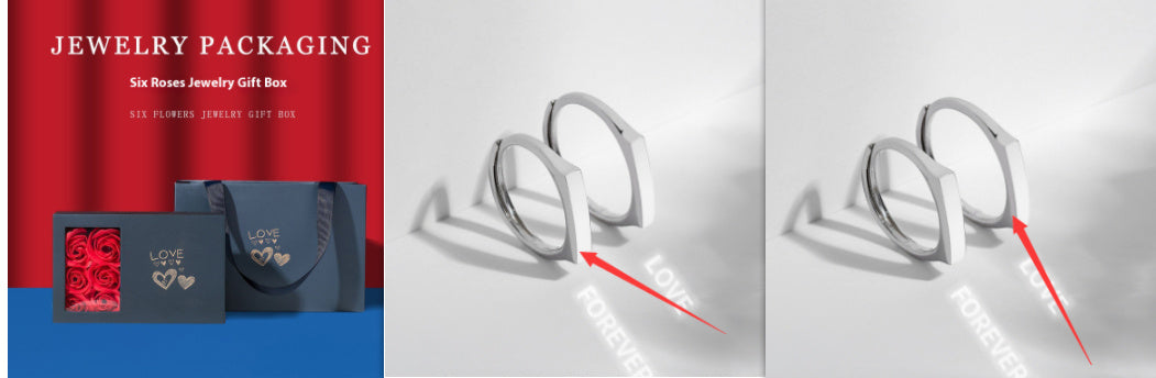 Couple ring set with projection