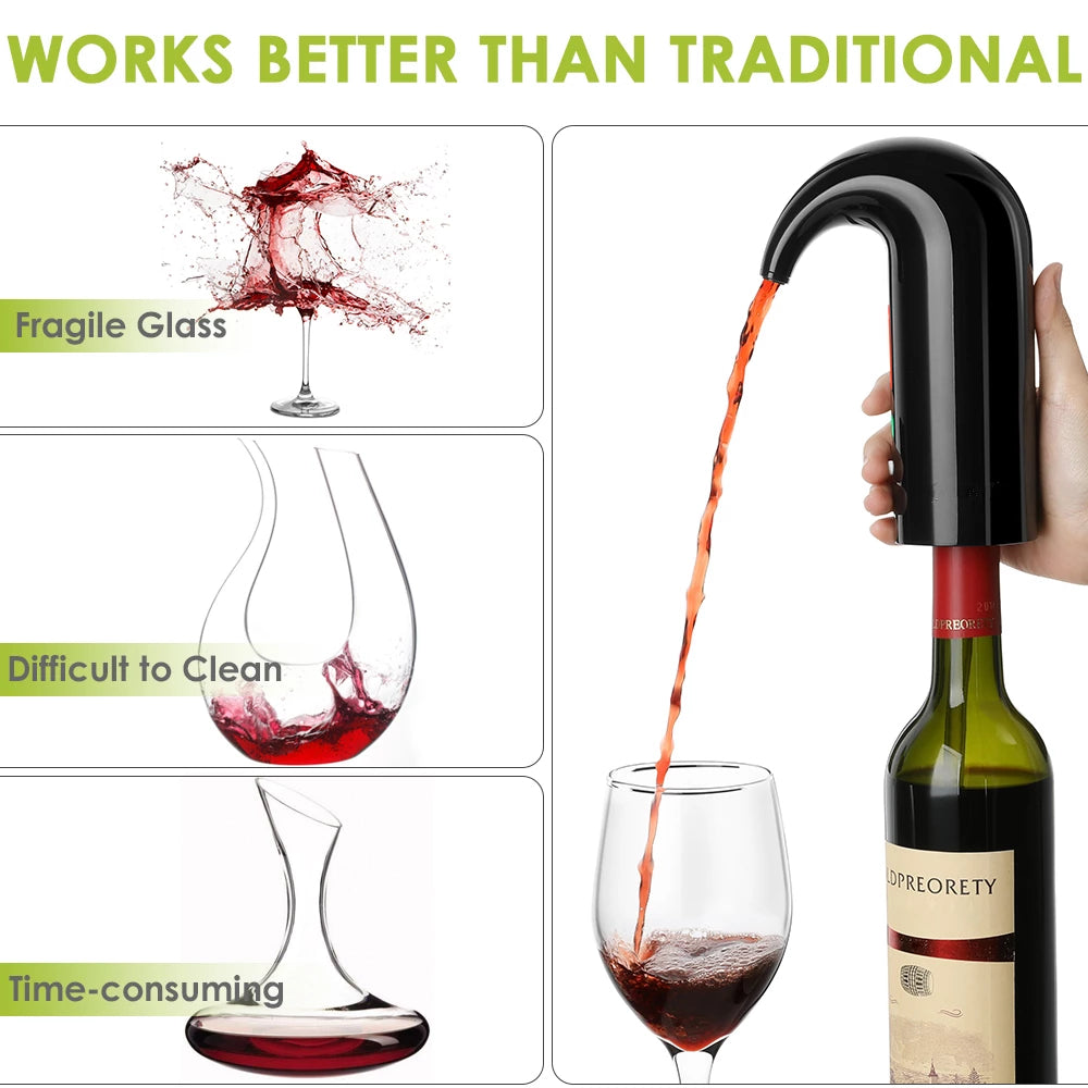 Portable electric wine pourer