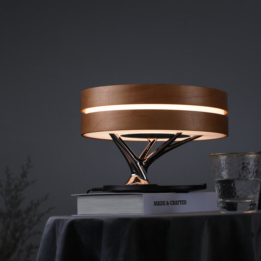 Bed lamp with bluetooth speaker and wireless charging