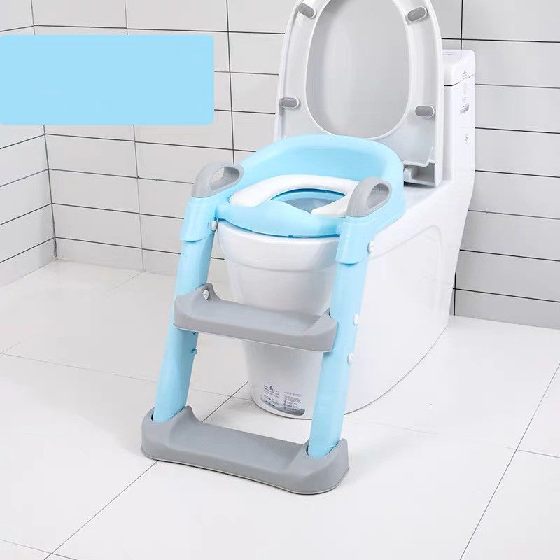 Toilet seat with stairs for children