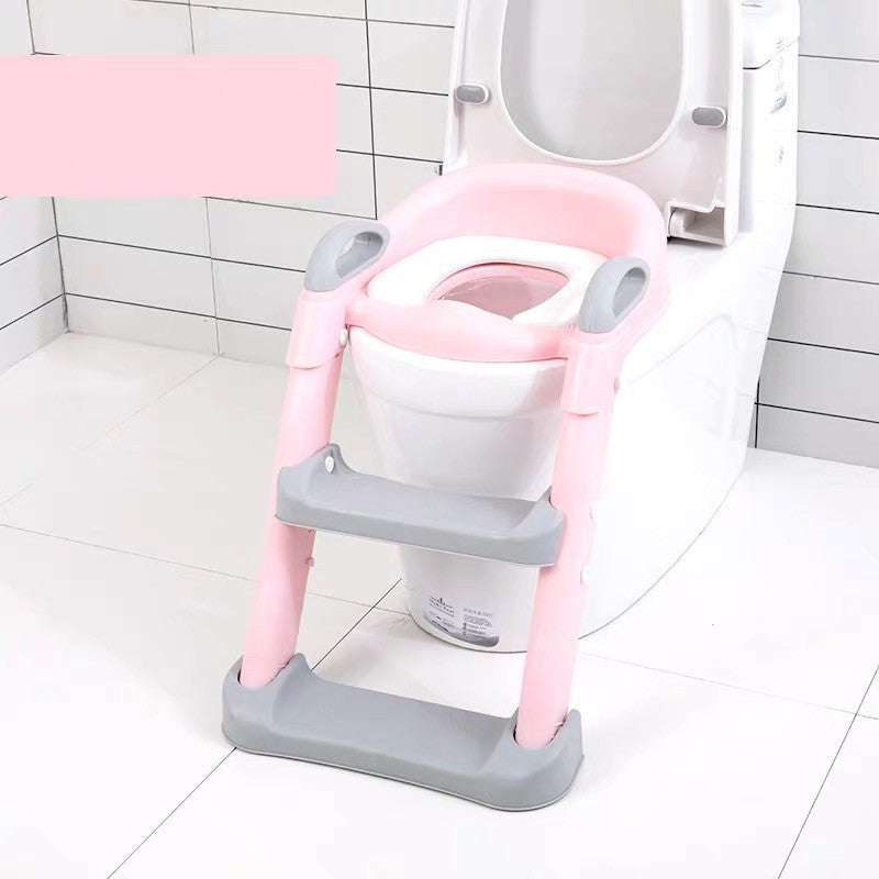 Toilet seat with stairs for children